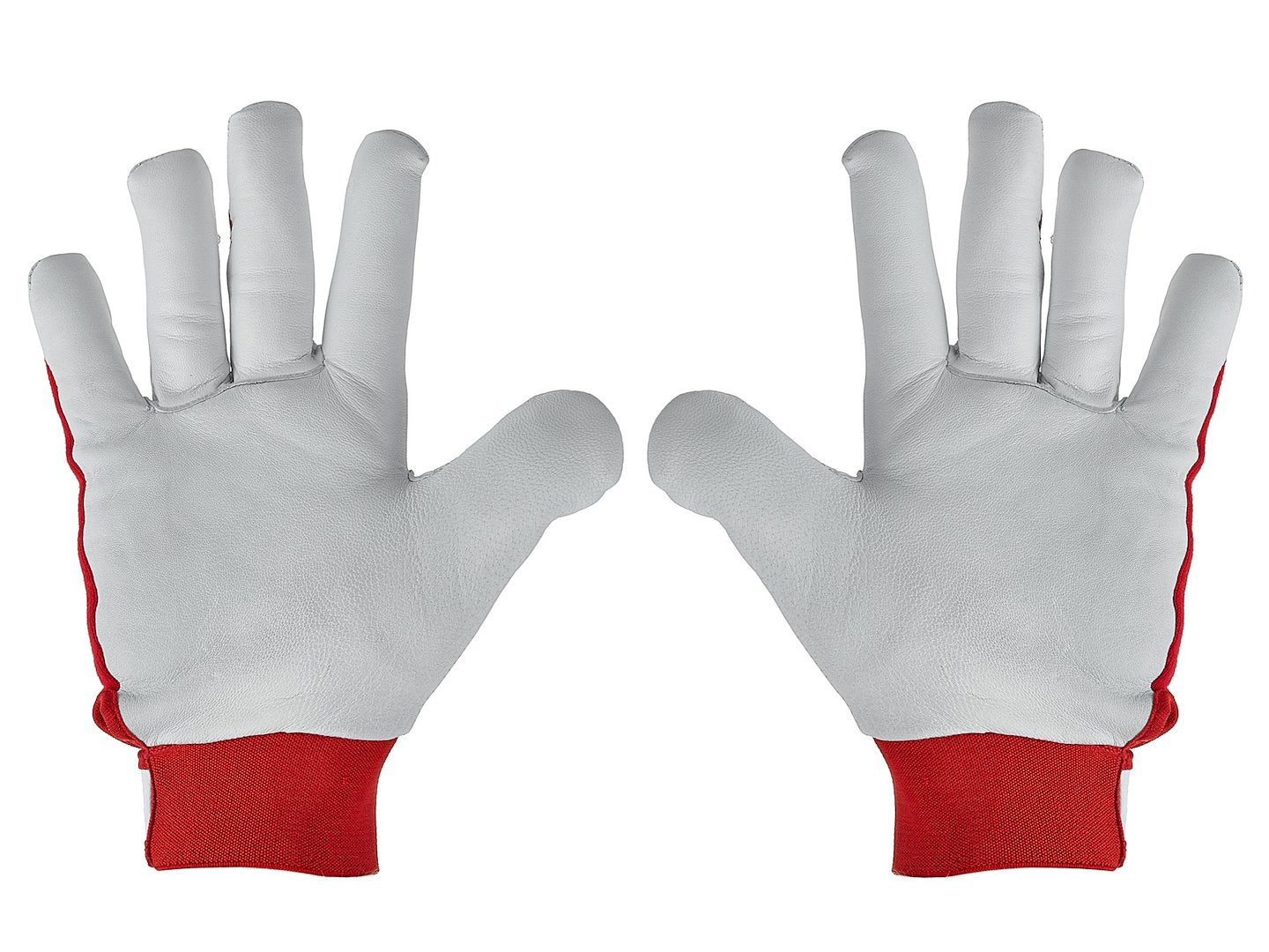 Geitenleer winterhandschoenen, elastische katoenen achterkant, klittenbandsluiting mt.10