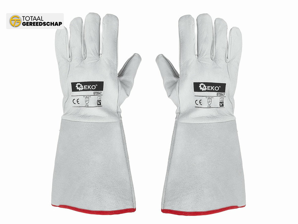 Goat leather long welding gloves
