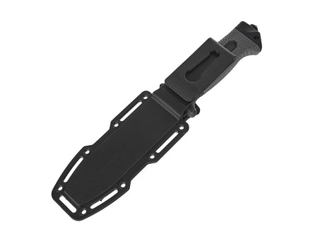 Tactisch zakmes 200/85mm met schede ZWARTE SURVIVAL SERIE