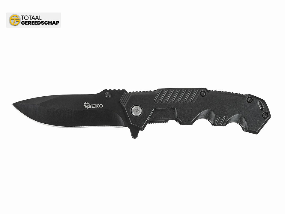 Tactical jack-knife 200/85mm with holster BLACK SURVIVAL SERIES