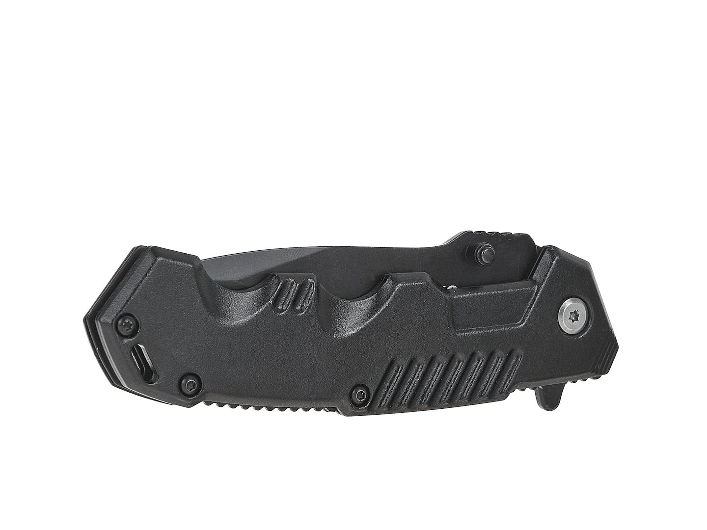 Tactisch Fink-mes 215/105mm met schede ZWARTE SURVIVAL SERIE – displaybox
