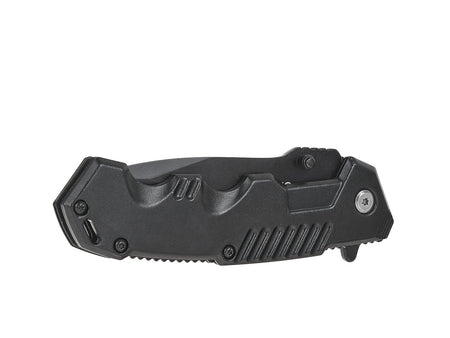 Tactisch Fink-mes 215/105mm met schede ZWARTE SURVIVAL SERIE – displaybox