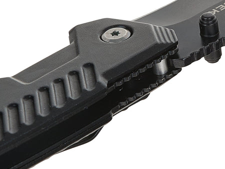 Tactisch Fink-mes 215/105mm met schede ZWARTE SURVIVAL SERIE – displaybox