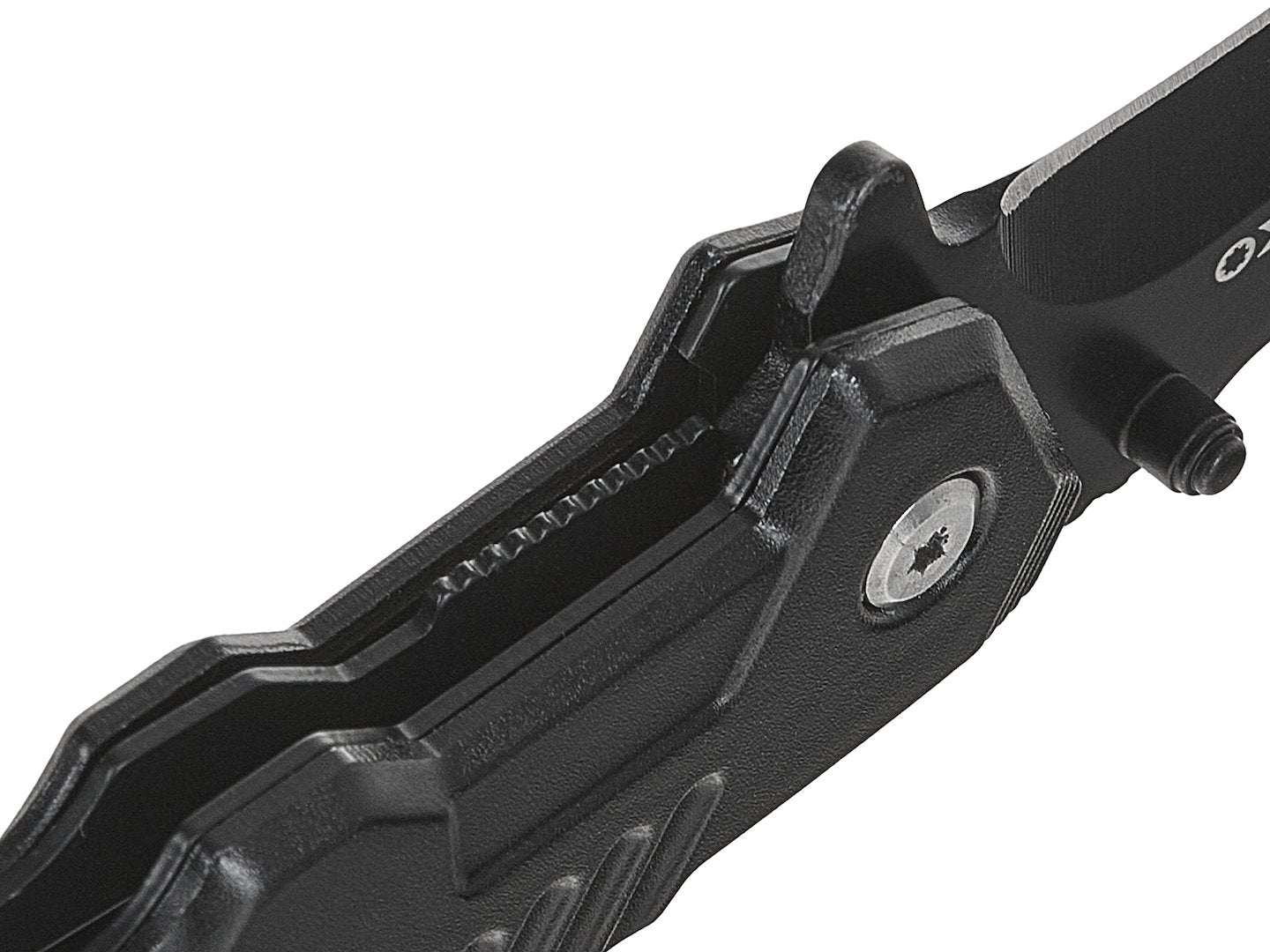 Tactisch Fink-mes 215/105mm met schede ZWARTE SURVIVAL SERIE – displaybox