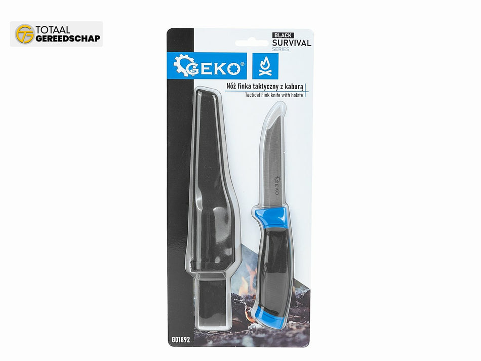 Tactical Fink knife 215/105mm with holster BLACK SURVIVAL SERIES