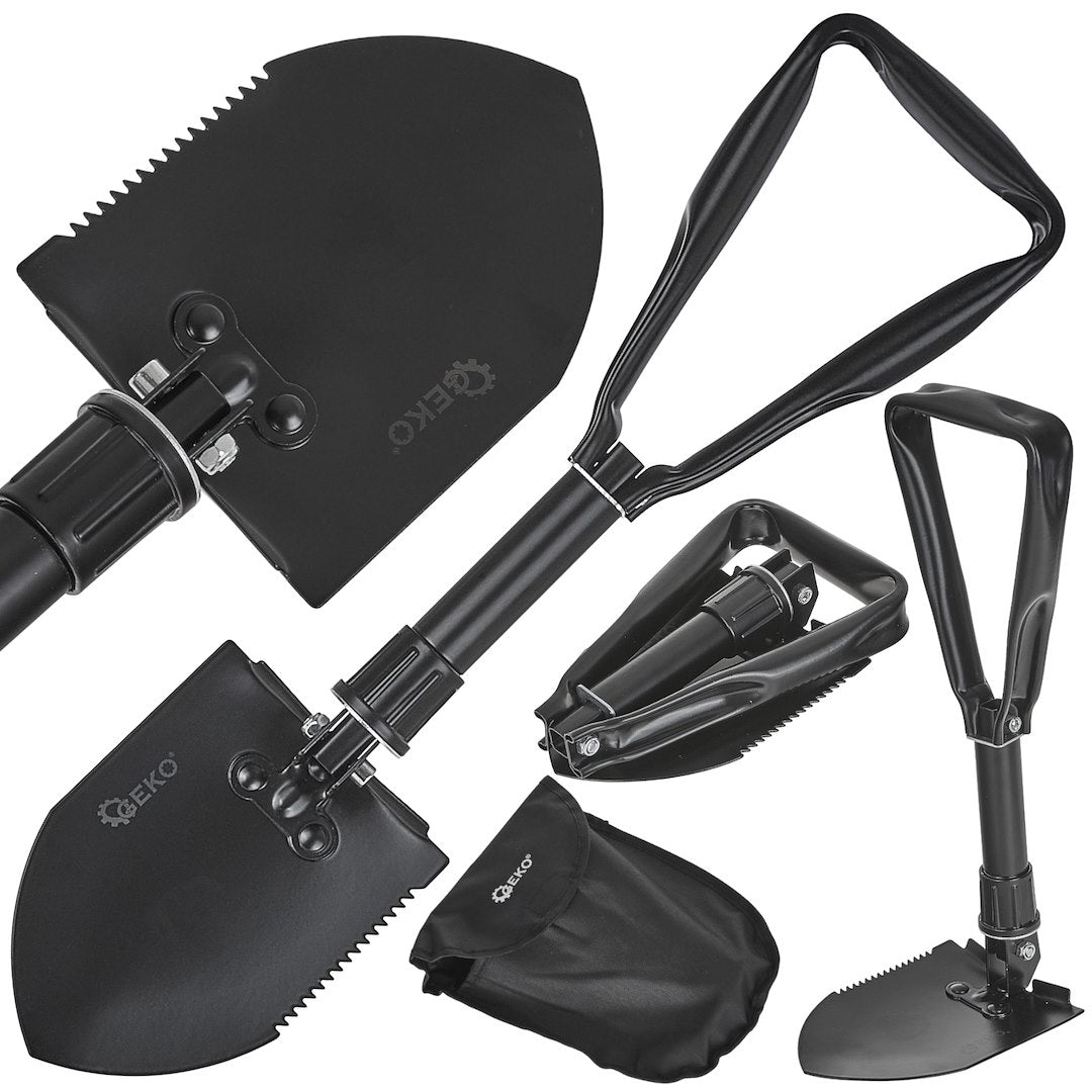 5-in-1 tactische opvouwbare schop ZWARTE SURVIVAL SERIE