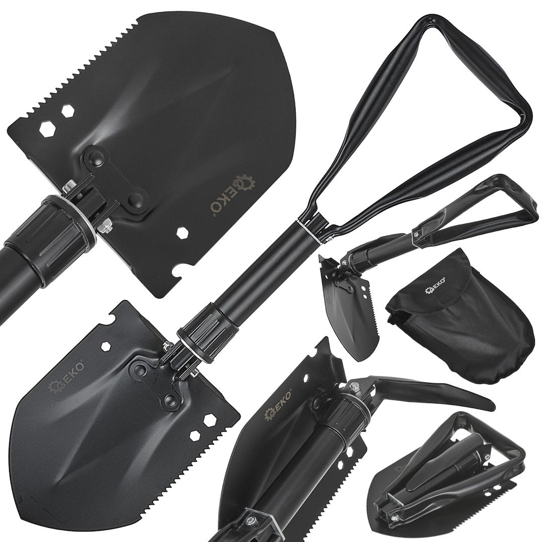 Multifunctionele tactische opvouwbare schop ZWARTE SURVIVAL SERIE