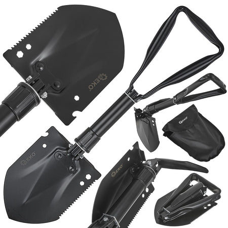 Multifunctionele tactische opvouwbare schop ZWARTE SURVIVAL SERIE