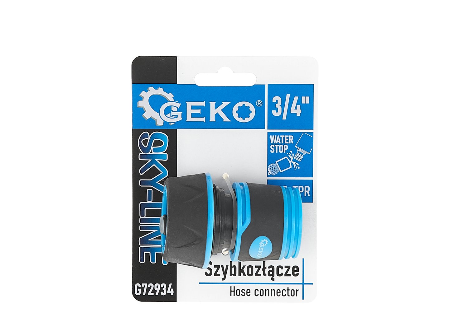 3/4" waterstop tuinslang aansluitstuk SKY-LINE serie – displaydoos