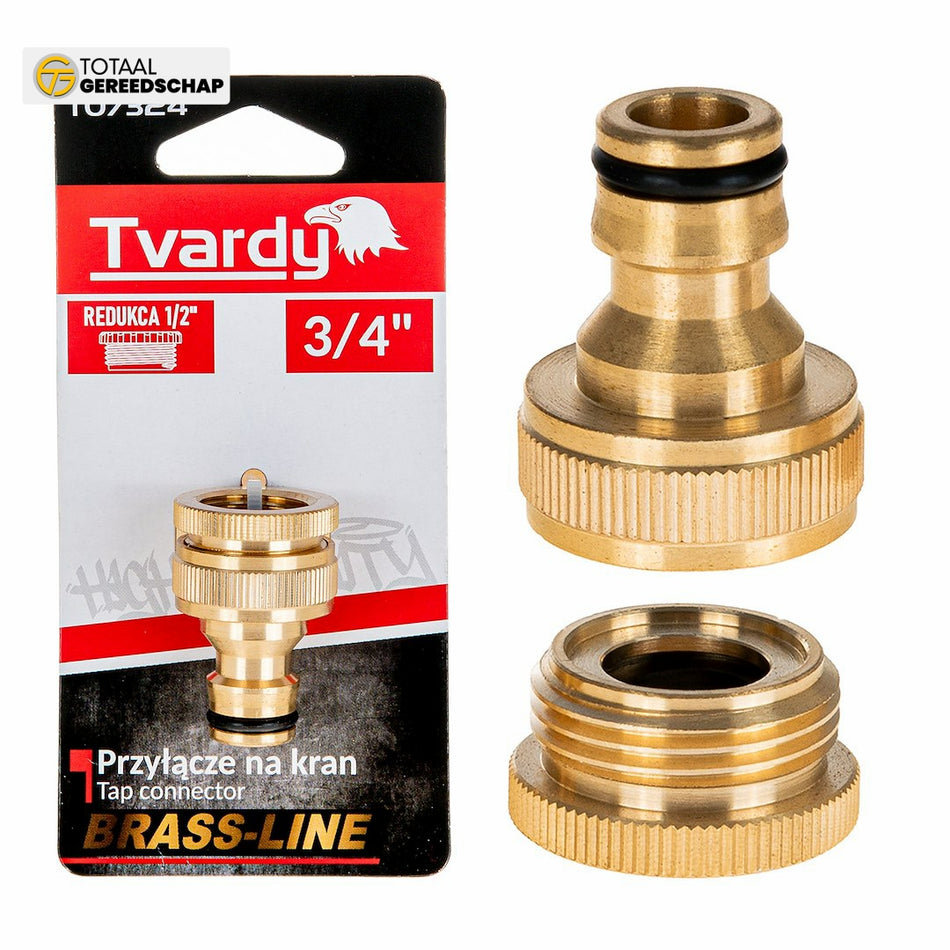 3/4" tap connector with 1/2" reducer BRASS-LINE series