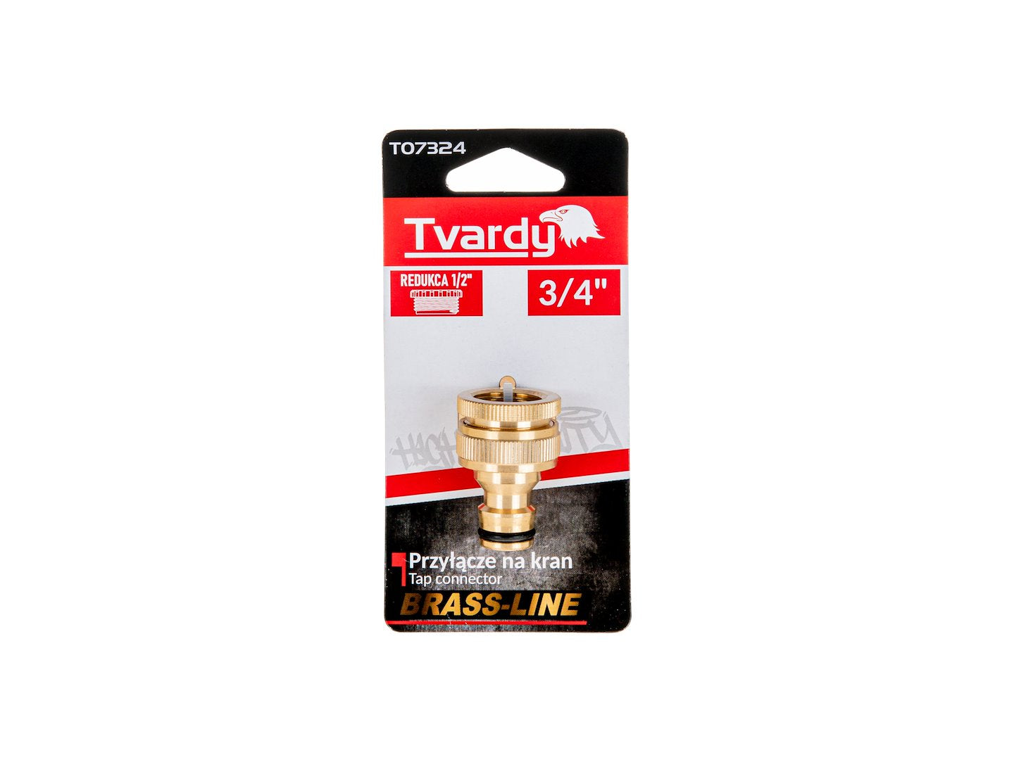 1" kraanaansluiting met 3/4" reducer BRASS-LINE serie