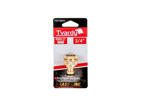 1" kraanaansluiting met 3/4" reducer BRASS-LINE serie