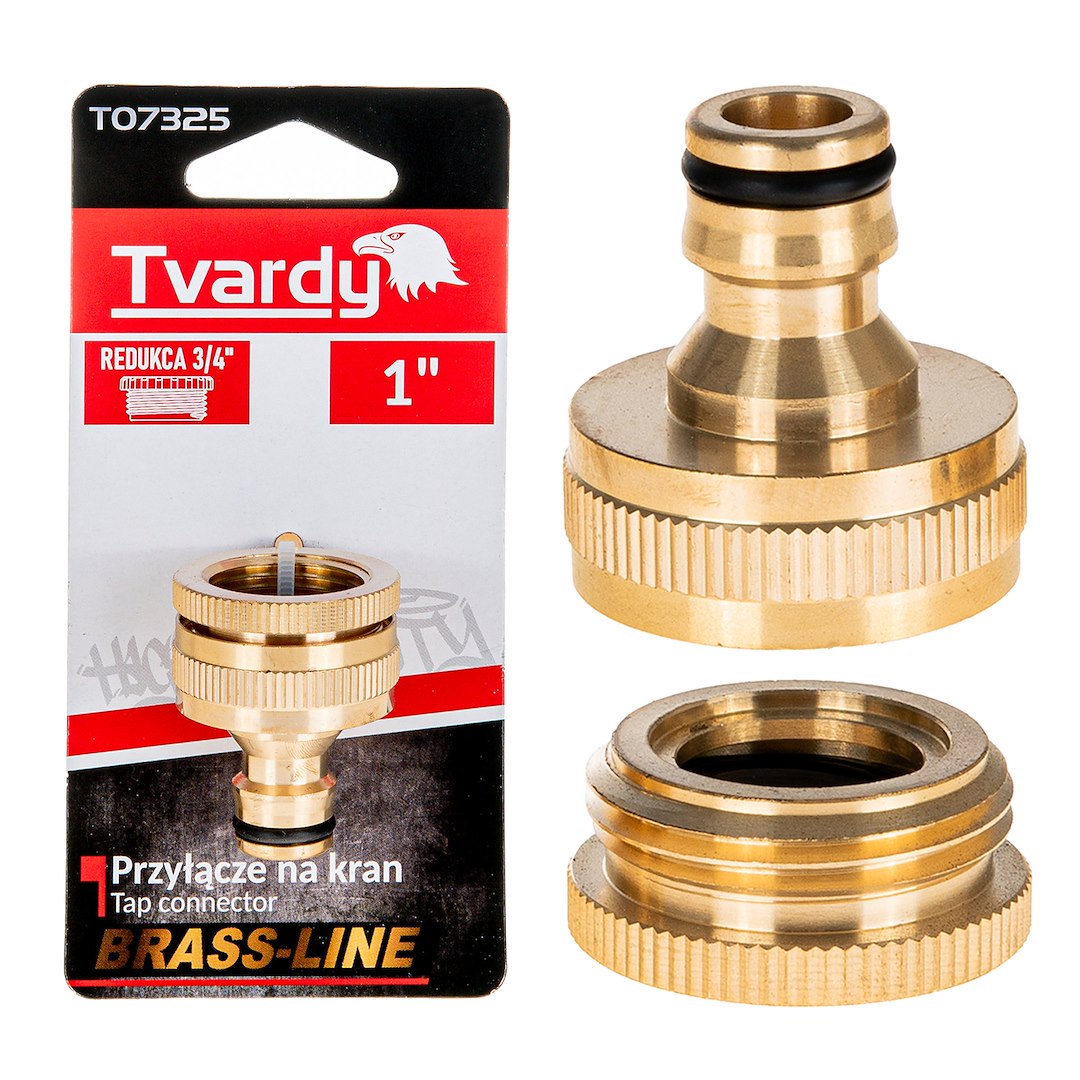 2-weg slangkoppeling BRASS-LINE serie