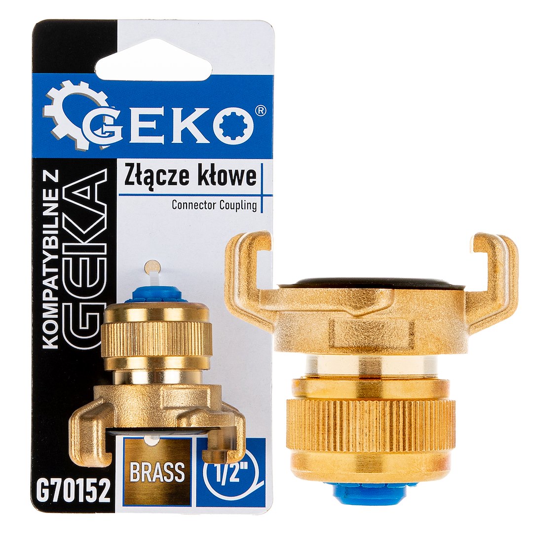 Messing koppeling compatibel met GEKA-koppeling – voor 3/4" slang