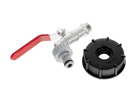 IBC-set - S60x6 adapter + 3/4'' kraan met 1'' buitendraad + tuinslangkoppeling