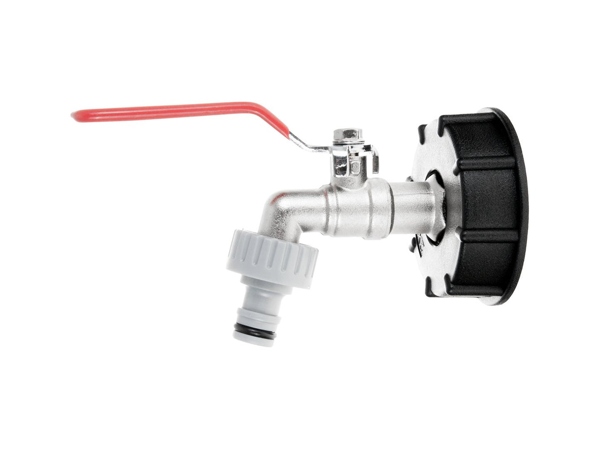 IBC-set - S60x6 adapter + 3/4'' kraan met 1'' buitendraad + tuinslangkoppeling