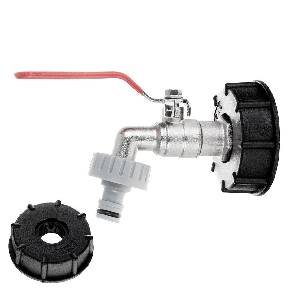 IBC-set – 1/2'' kraan met 3/4'' buitendraad + tuinslangkoppeling