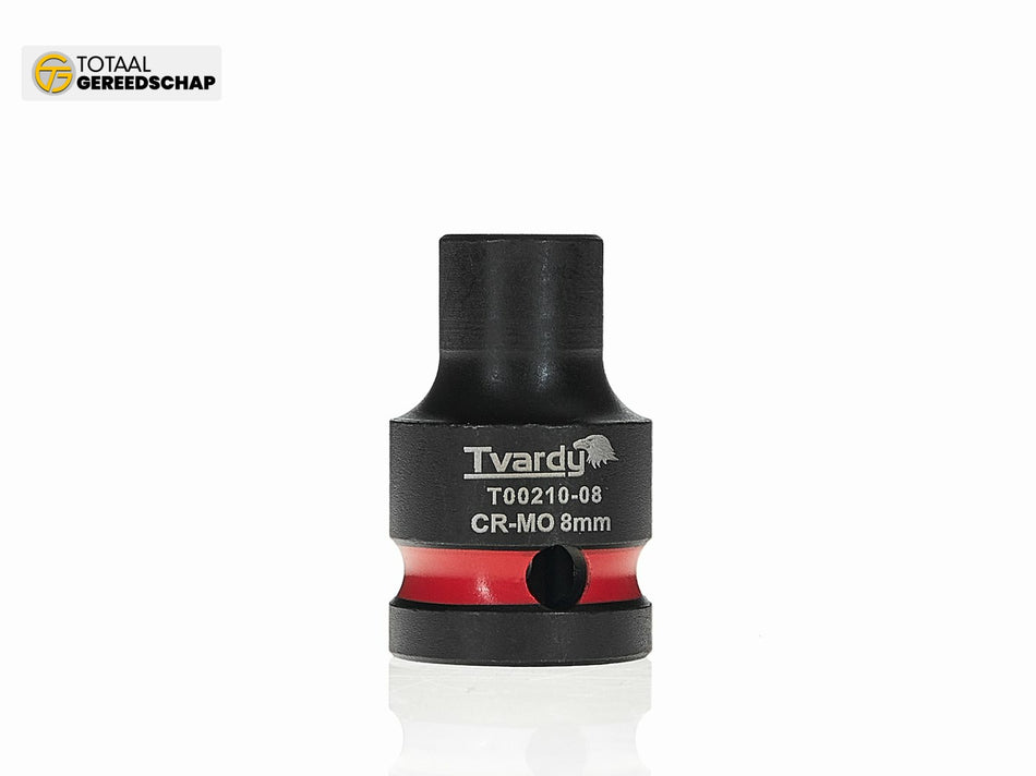 Impact socket  1/2" 6PT 8mm CR-MO