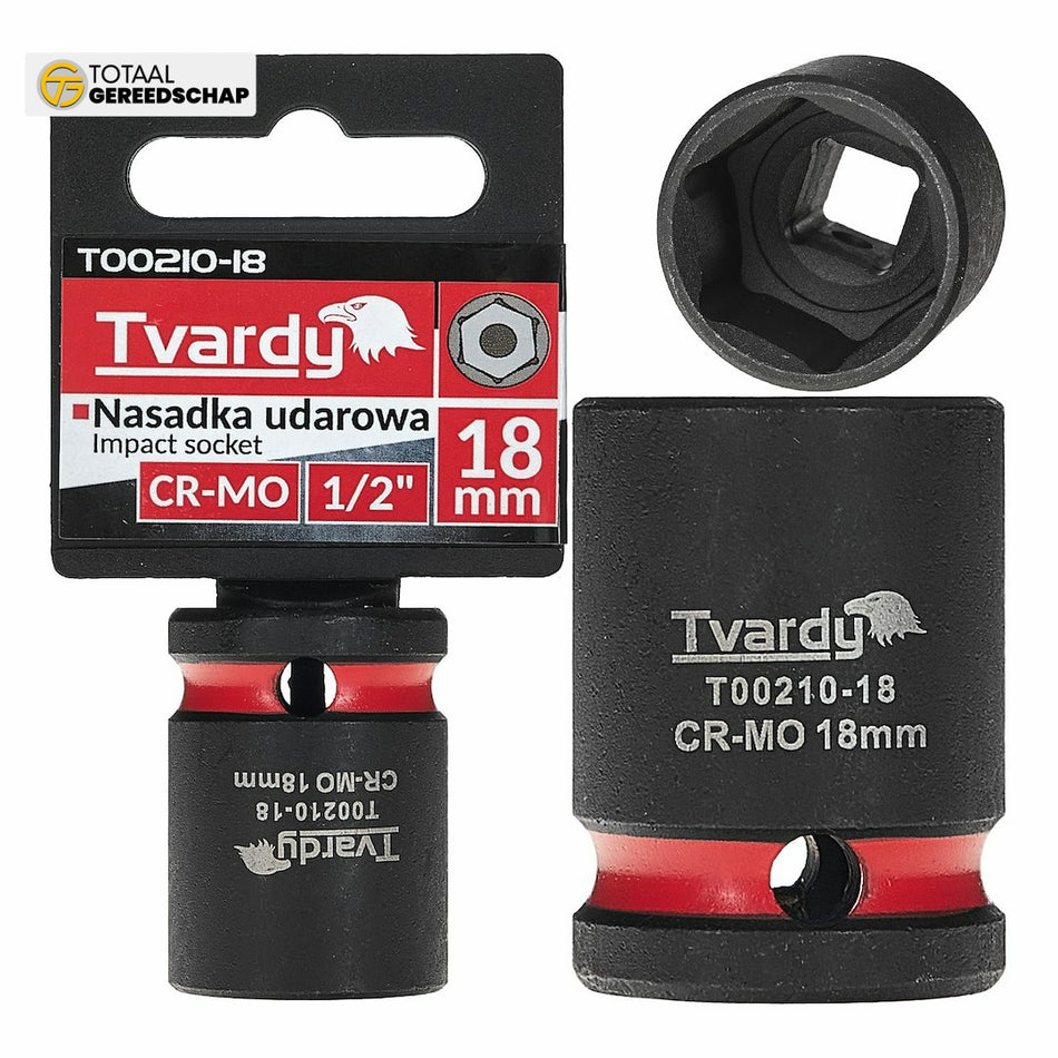 Impact socket  1/2" 6PT 18mm CR-MO