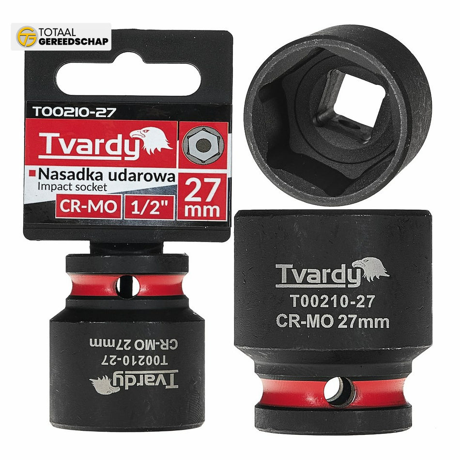 Impact socket  1/2" 6PT 27mm CR-MO