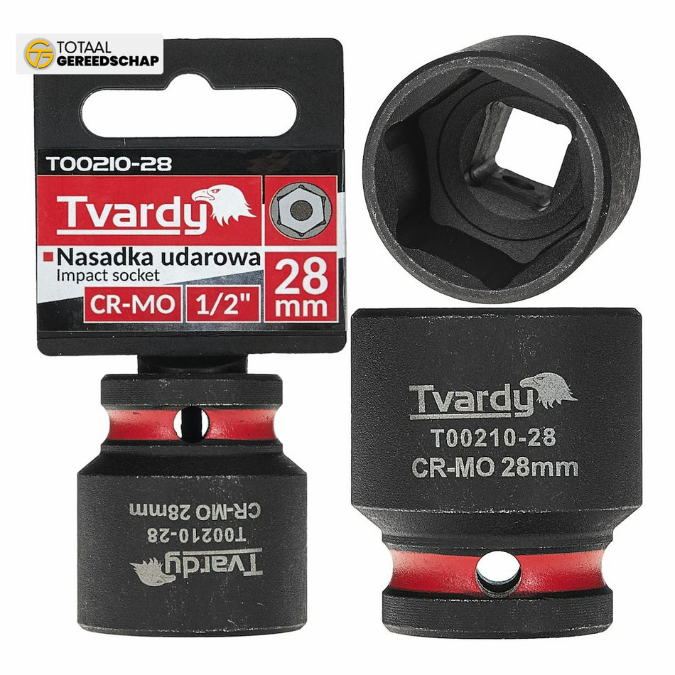 Impact socket  1/2" 6PT 28mm CR-MO