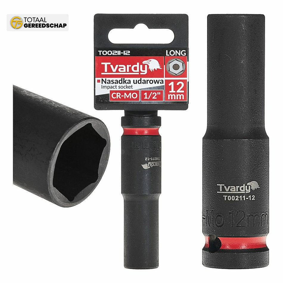 Deep impact socket  1/2" 6PT 12mm CR-MO