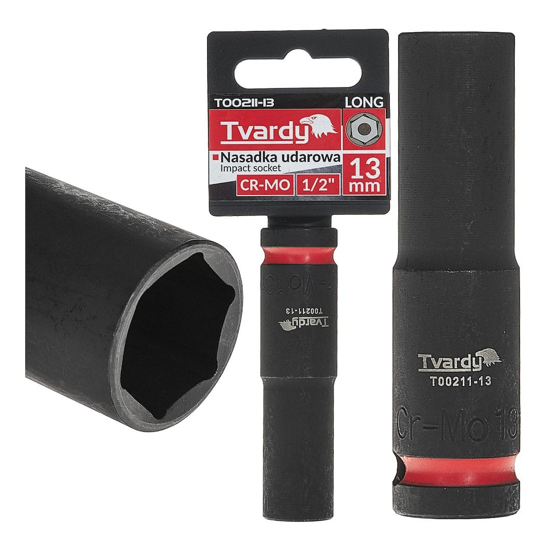 Sla-aandraaier lang 1/2" 6-kant 13mm CR-MO