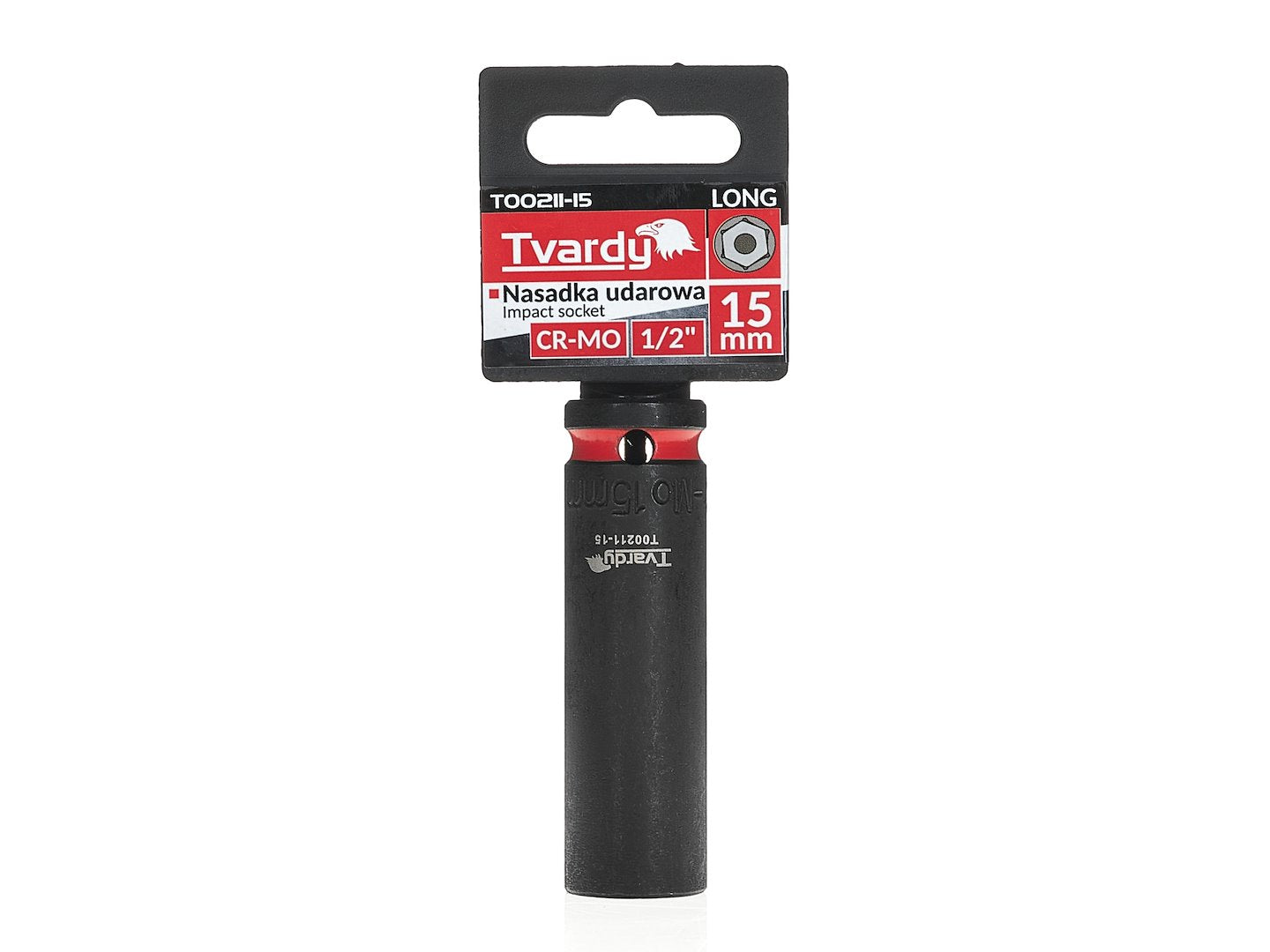 Sla-aandraaier lang 1/2" 6-kant 15mm CR-MO