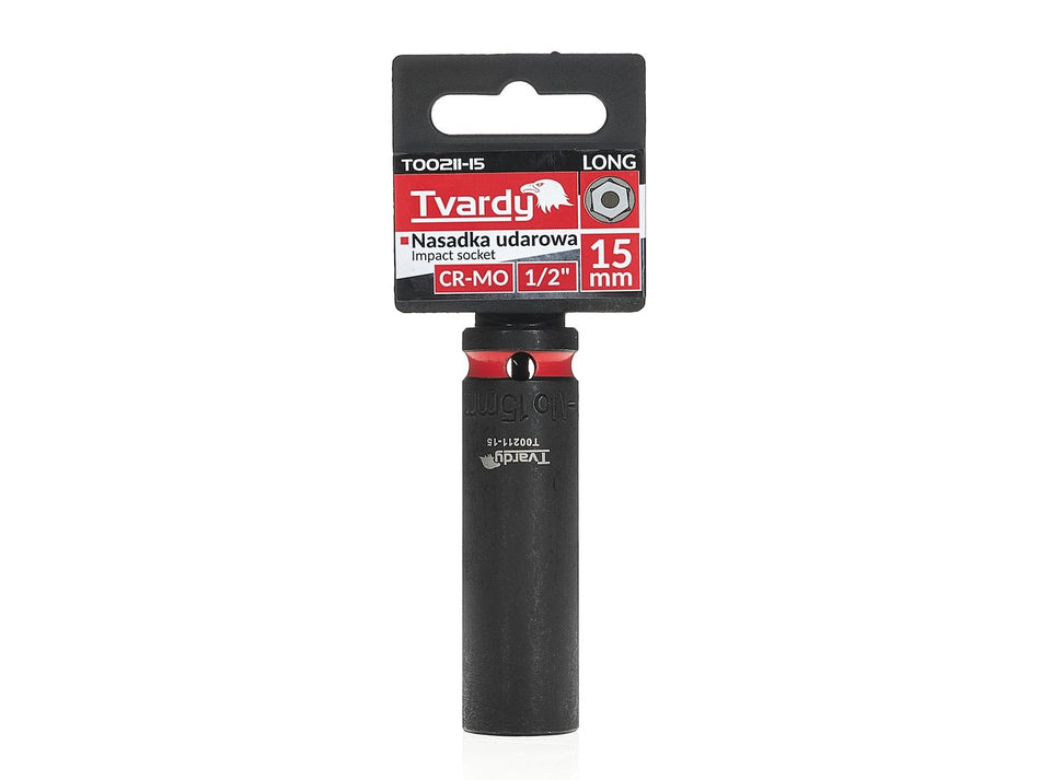 Sla-aandraaier lang 1/2" 6-kant 15mm CR-MO