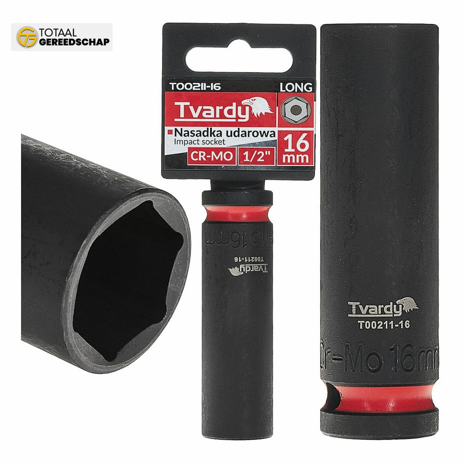 Deep impact socket  1/2" 6PT 16mm CR-MO