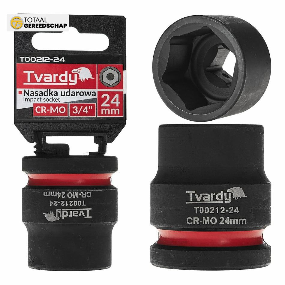 Impact socket  3/4" 6PT 24mm CR-MO