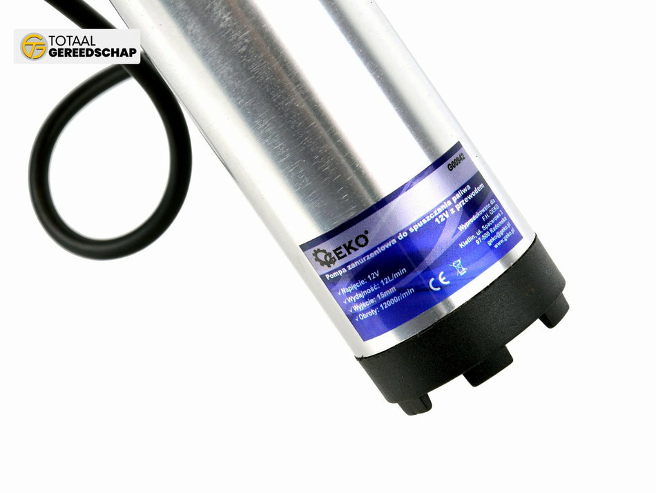 Submersible Transfer Pump Diesel Water Oil 12V 37mm + 3m Hose