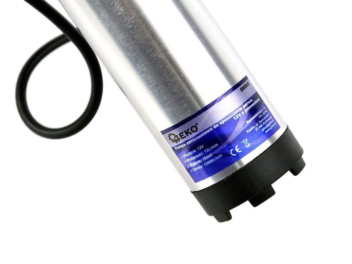 Dompeltransferpomp diesel water olie 12V 37mm + 3m slang