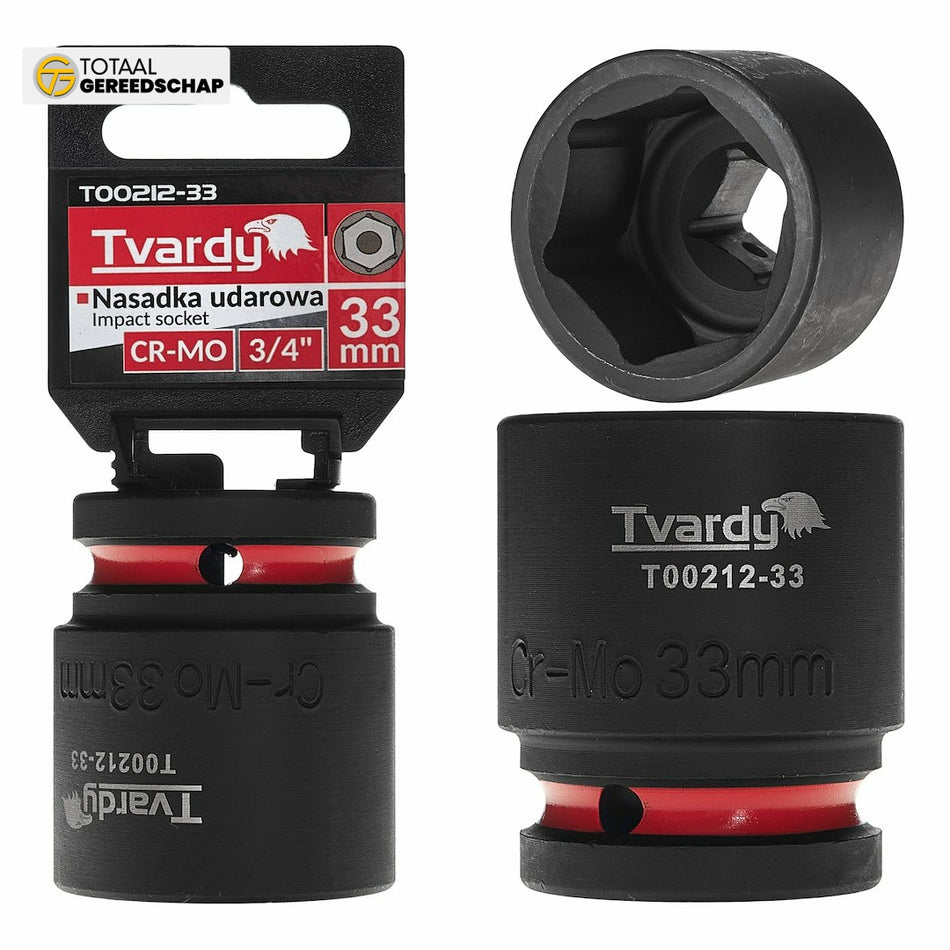 Impact socket  3/4" 6PT 33mm CR-MO