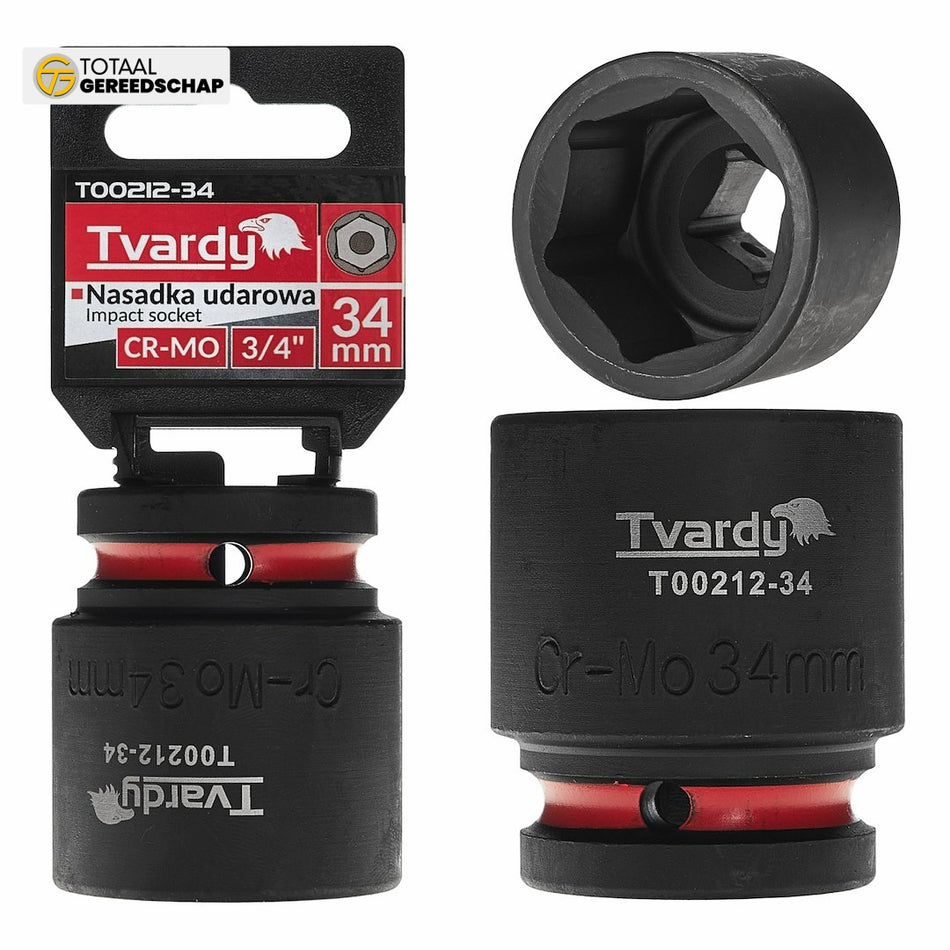 Impact socket  3/4" 6PT 34mm CR-MO
