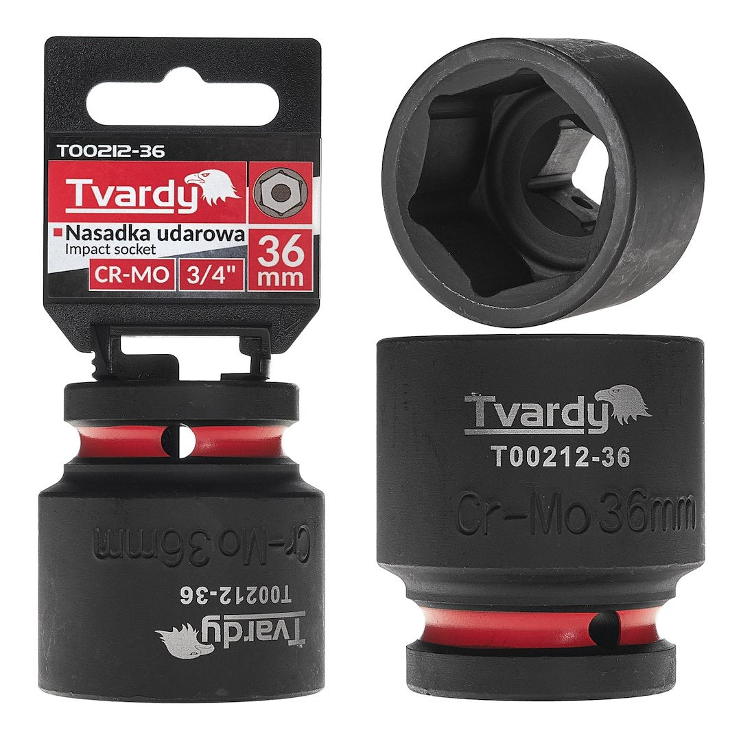 Krachtdop 3/4" 6-kant 36mm CR-MO