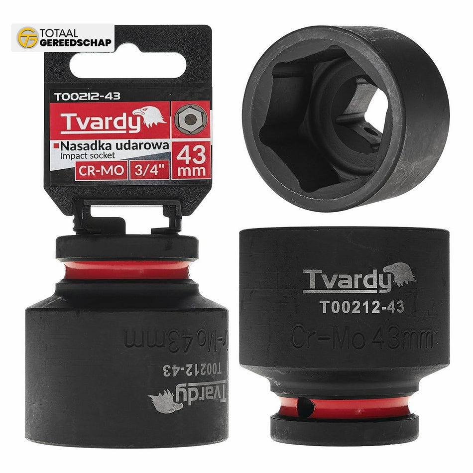 Impact socket  3/4" 6PT 43mm CR-MO