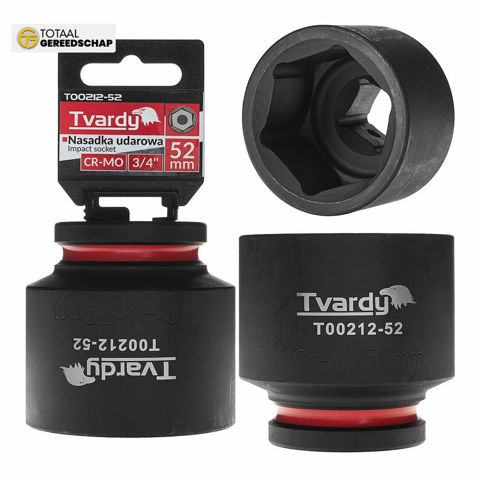 Impact socket  3/4" 6PT 52mm CR-MO