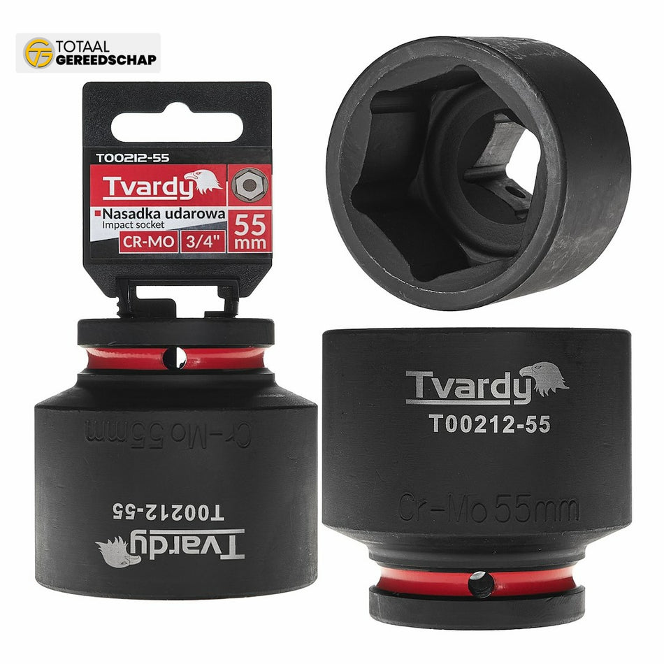 Impact socket  3/4" 6PT 55mm CR-MO