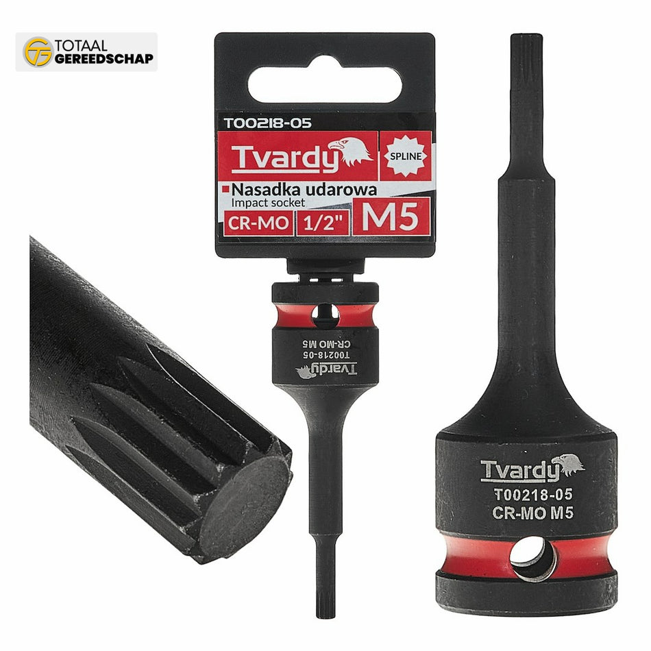 SPLINE impact socket 1/2" M5 CR-MO