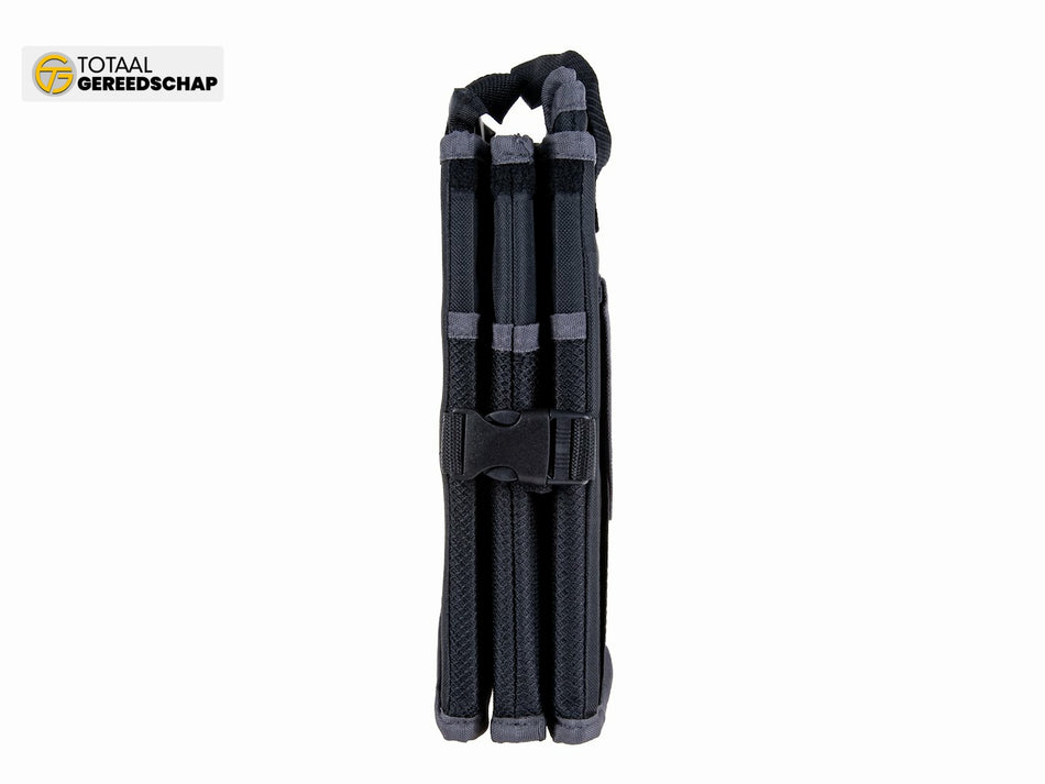 Stiffened car trunk organizer with a cover