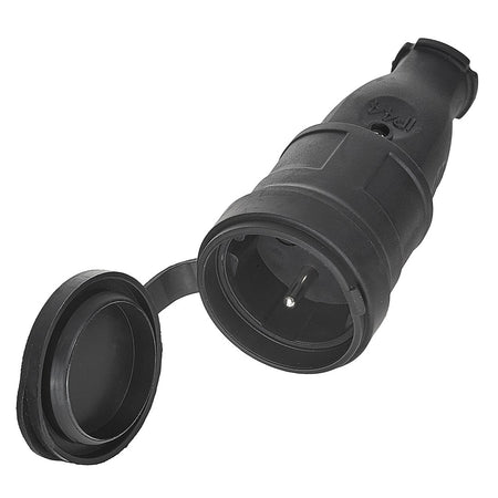 Rubberen stopcontact met klep 16A IP44