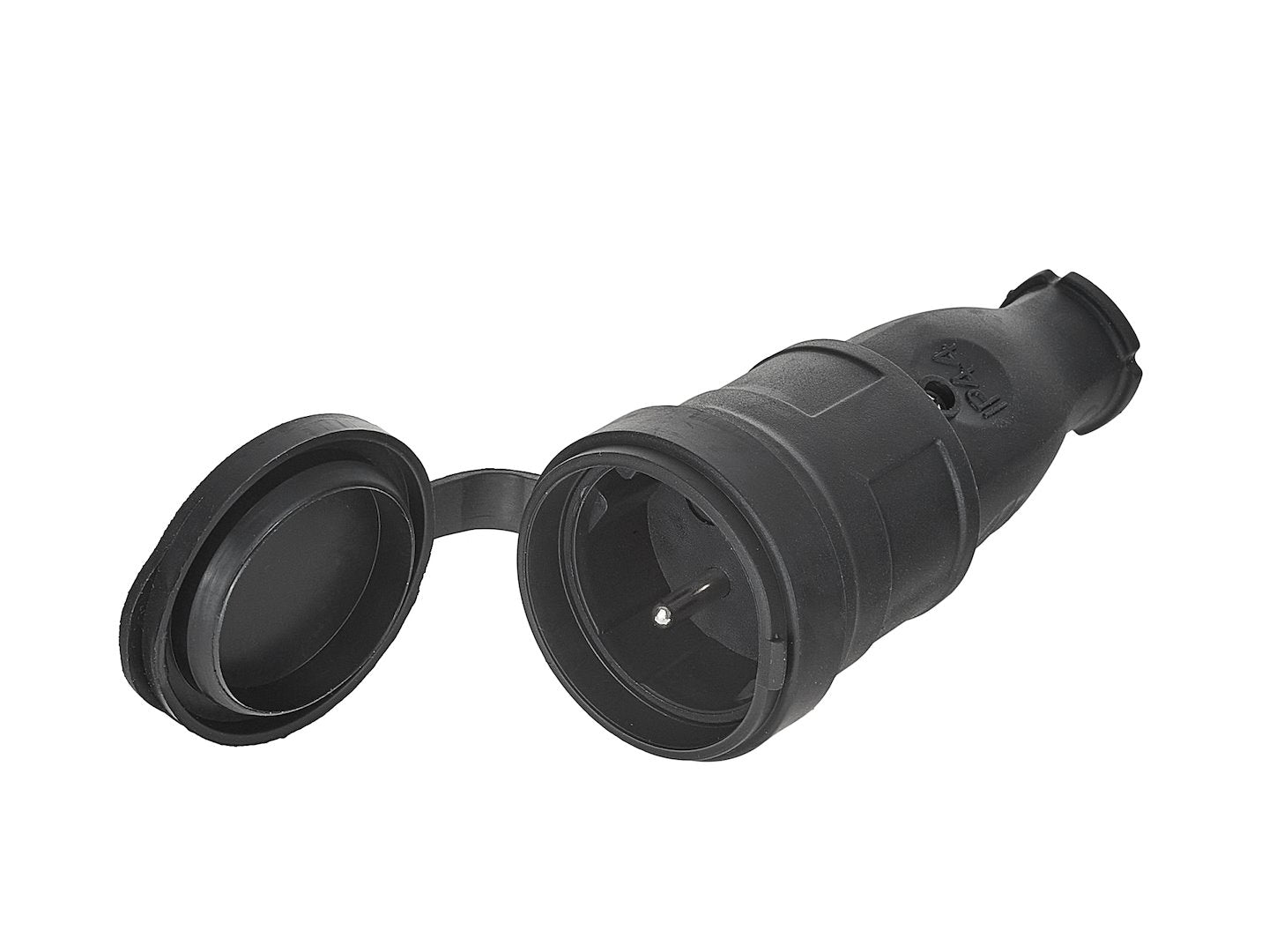 Rubberen stopcontact met klep 16A IP44