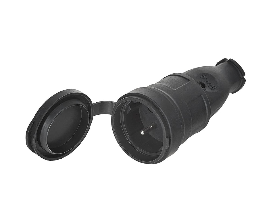 Rubberen stopcontact met klep 16A IP44
