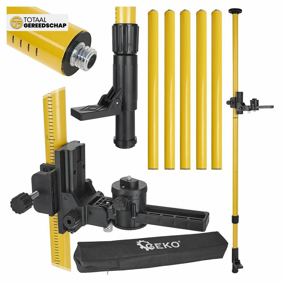 Telescopische stang 420cm + adapter voor schuine standen