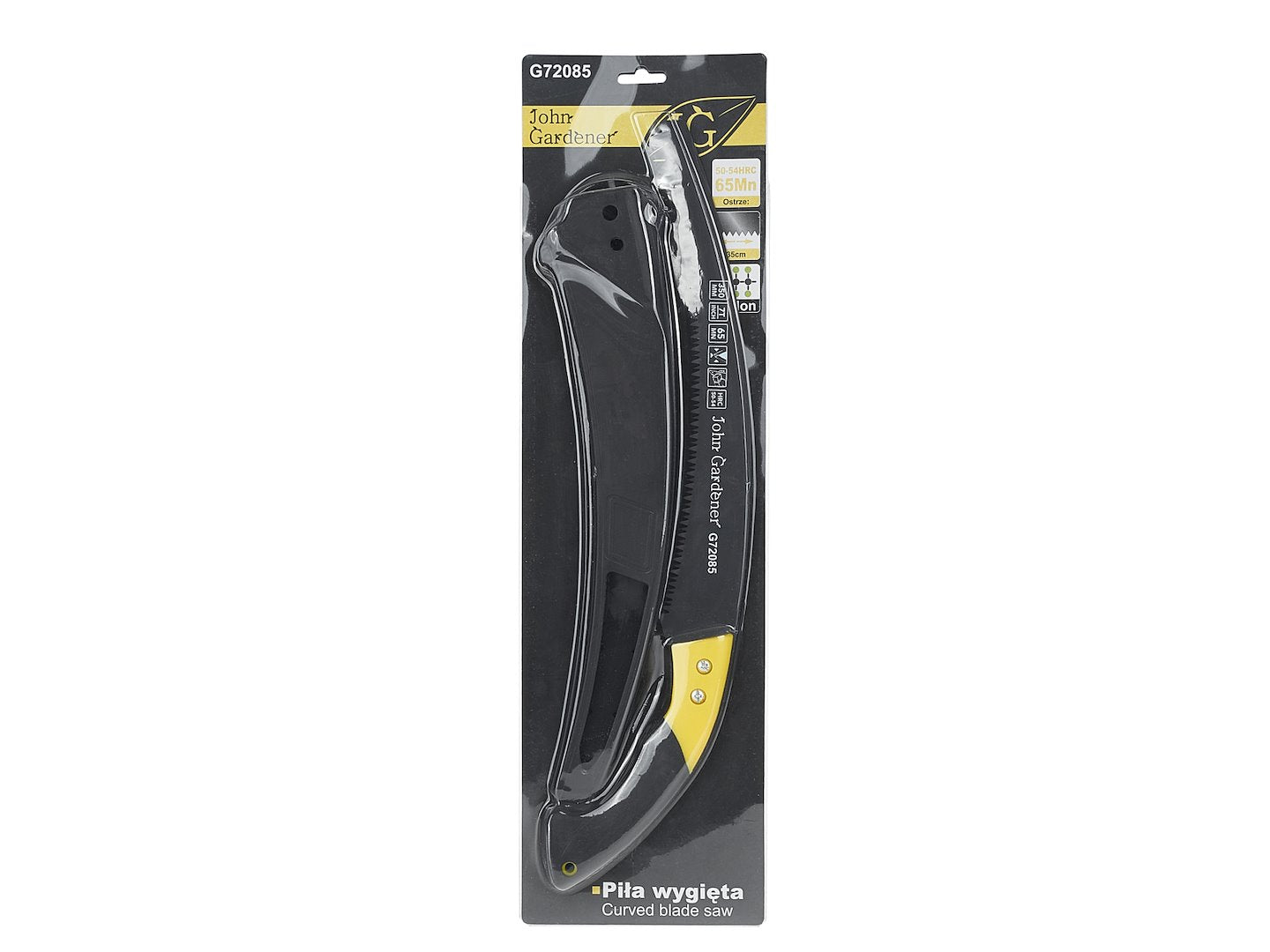 Gebogen zaag 35cm met PTFE-coating en schede 65Mn