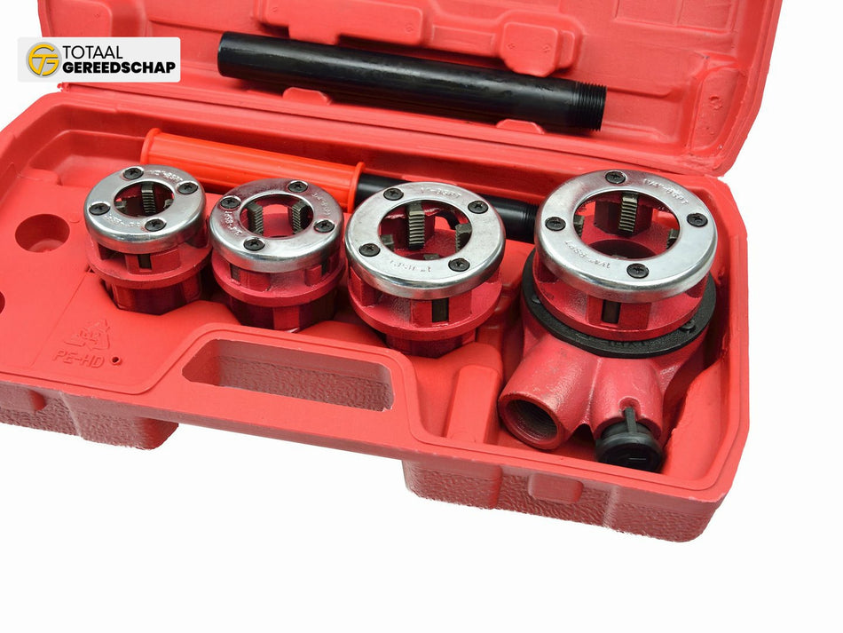 Ratchet Pipe Threading Set 4pcs from 1/2 to 1-1/4 in.