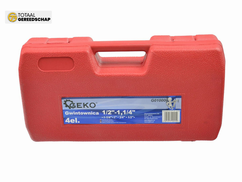 Ratchet Pipe Threading Set 4pcs from 1/2 to 1-1/4 in.