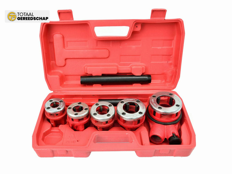 Ratchet Pipe Threading Set 5pcs from 3/8 to 1-1/4 in.