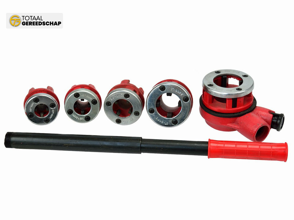 Ratchet Pipe Threading Set 5pcs from 3/8 to 1-1/4 in.